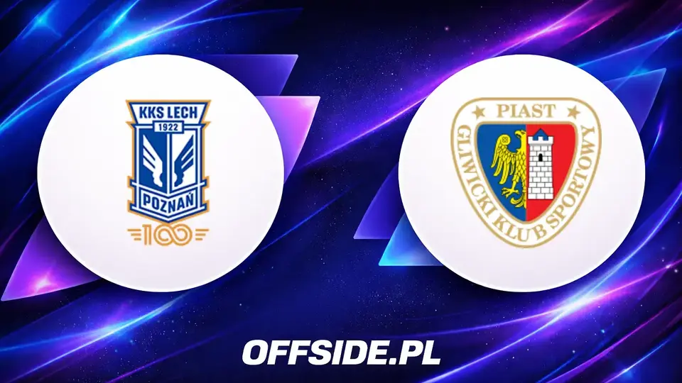 Składy meczowe: Lech Poznań kontra Piast Gliwice